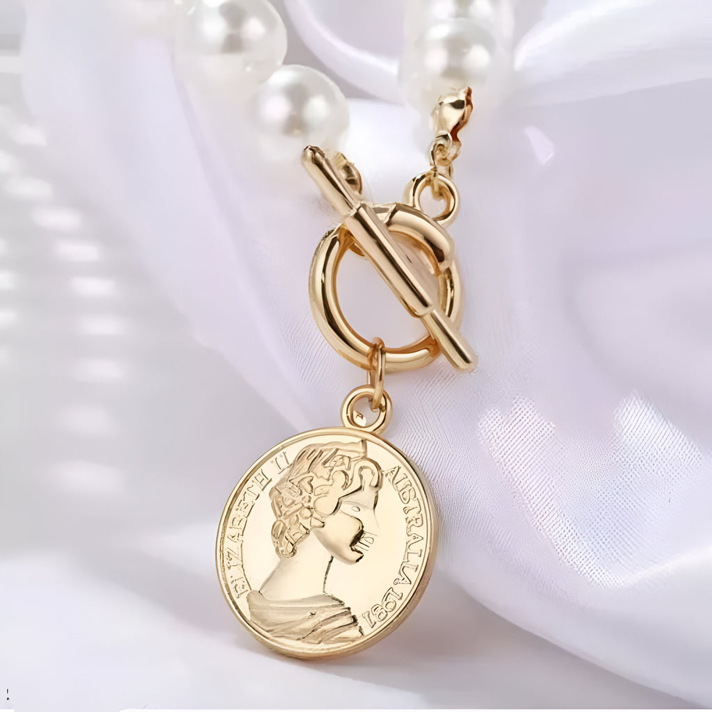 Pearl Coin Chain Necklace