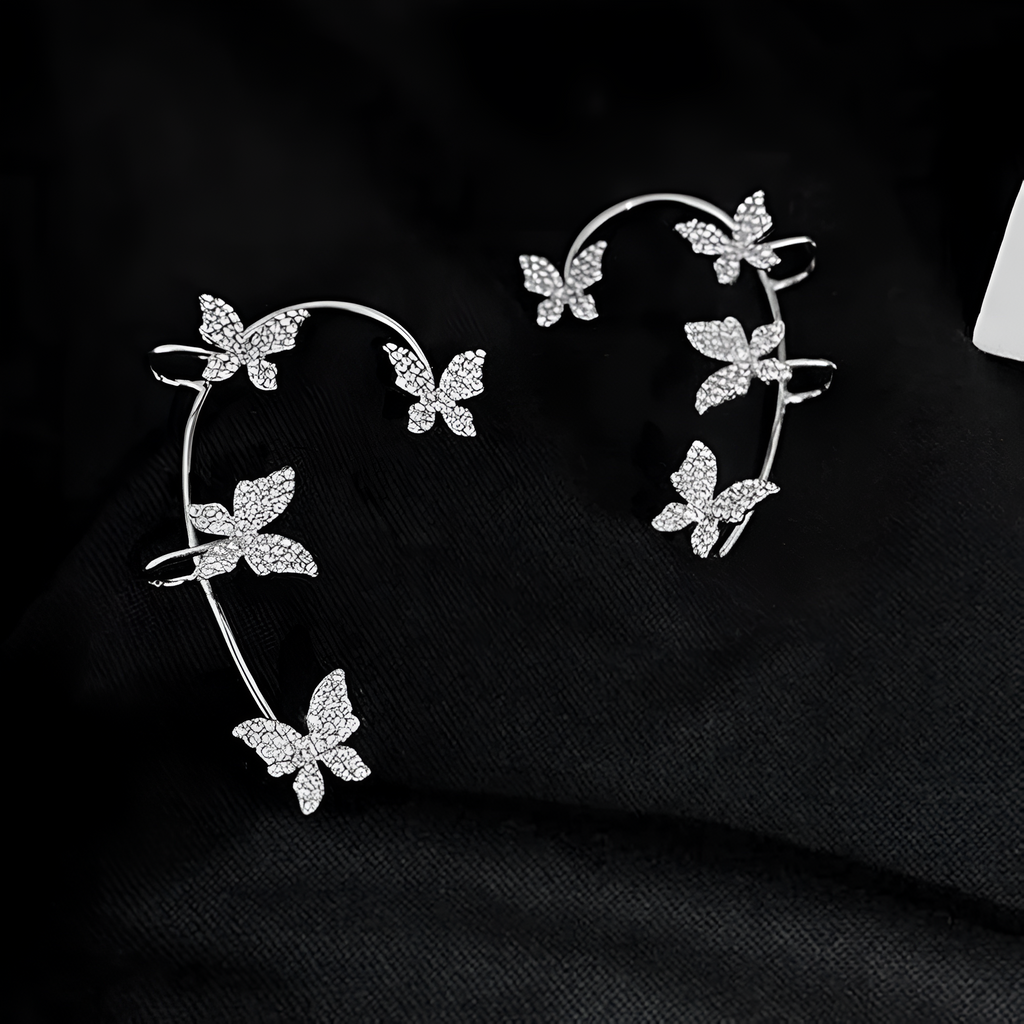 Butterfly Crawler Cuff Earrings