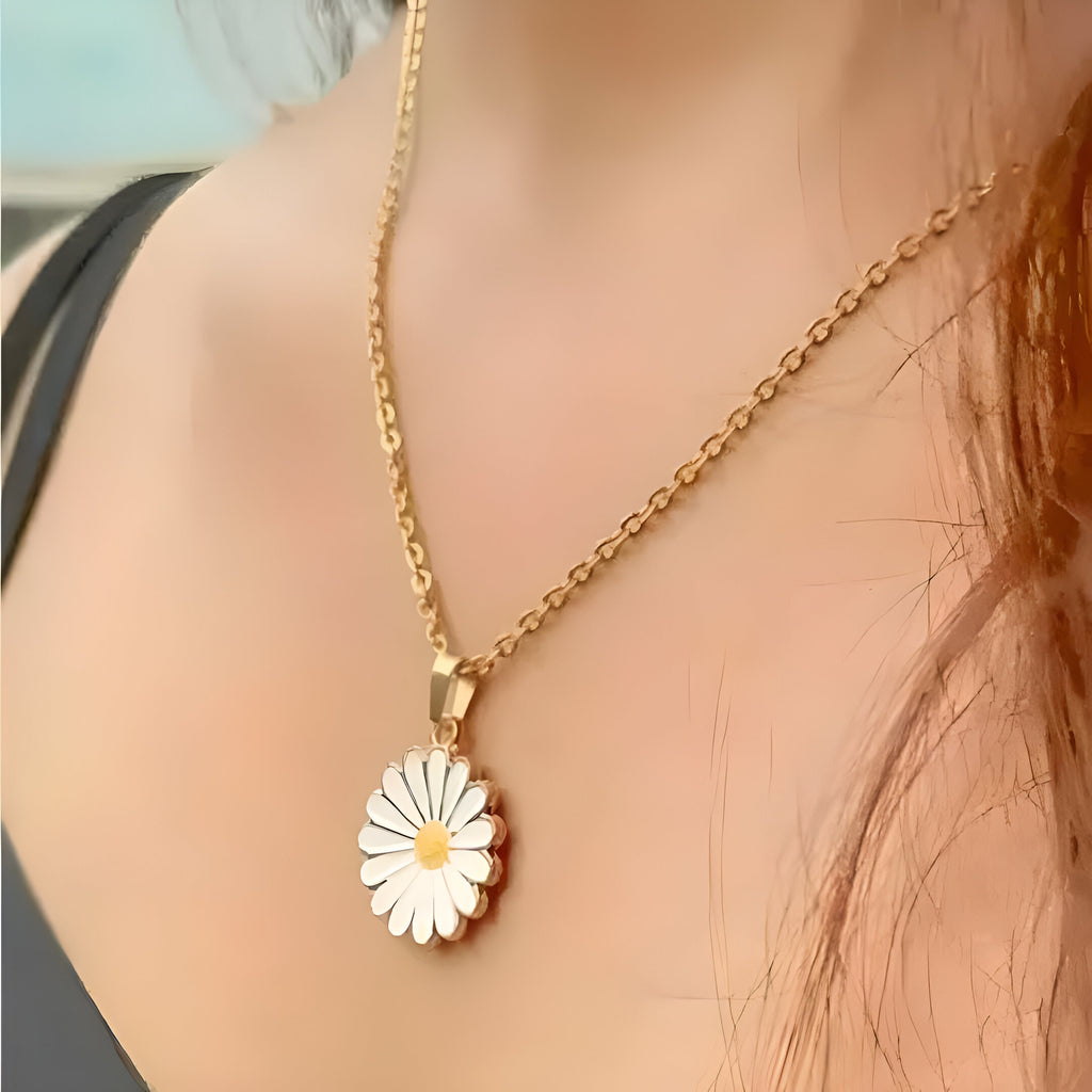 Gold sunflower Plated Stylish Necklace