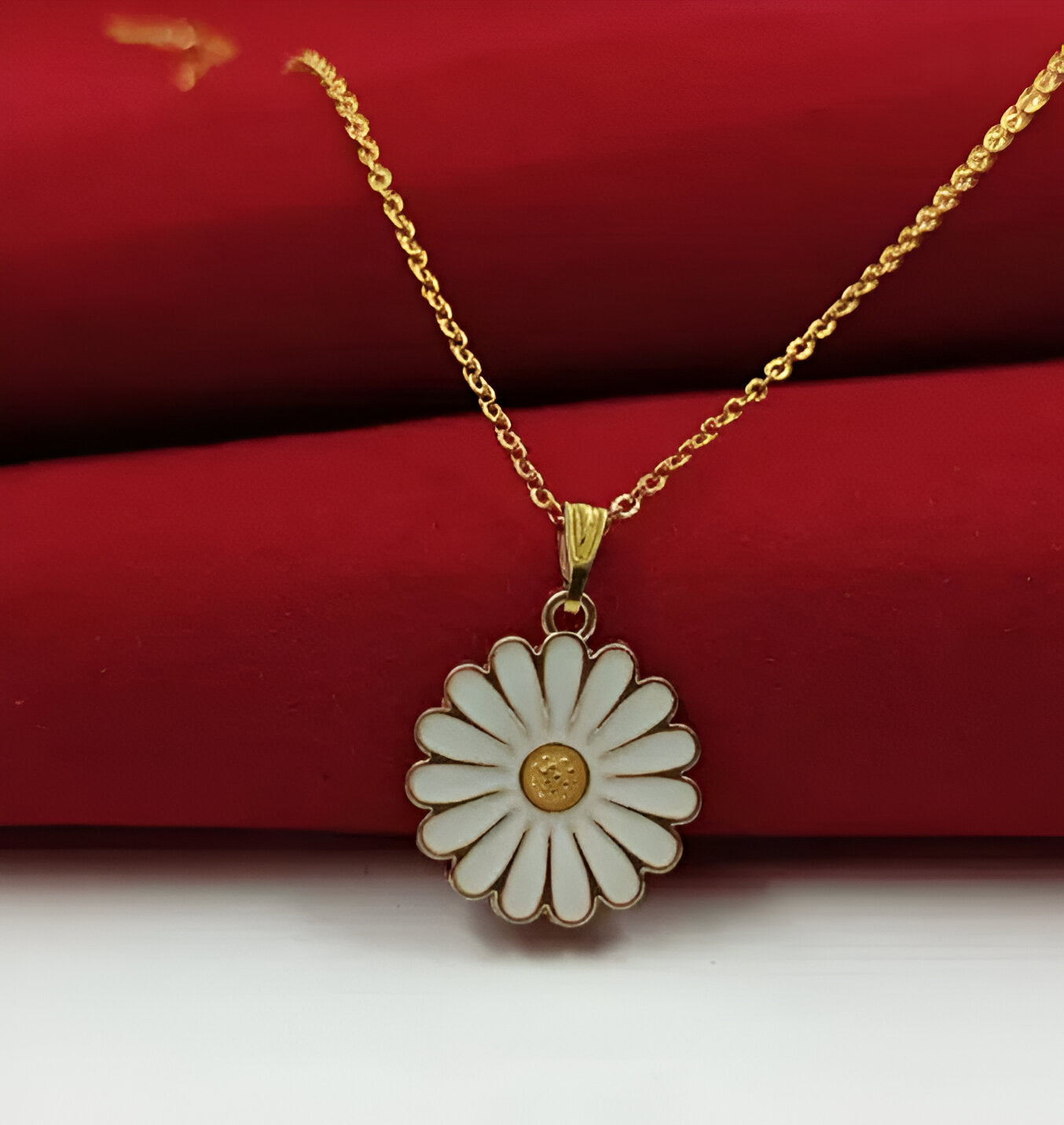 Gold sunflower Plated Stylish Necklace