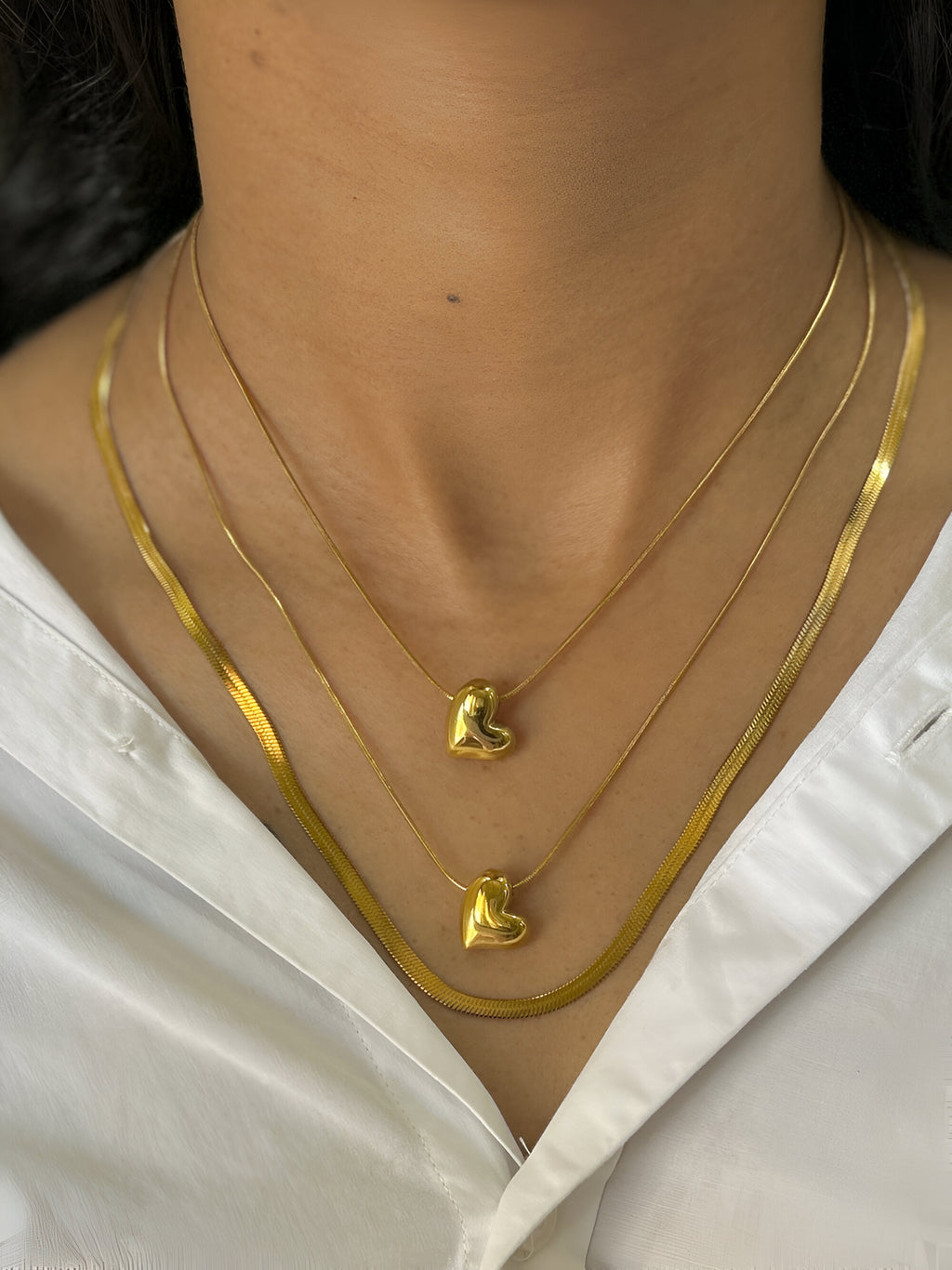 Lova Anti Tarnish Three Layer Necklace