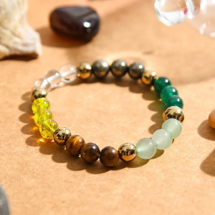 Kaavi India Dhan Yog Pyrite Bracelet – Raw Crystal for Wealth & Succes