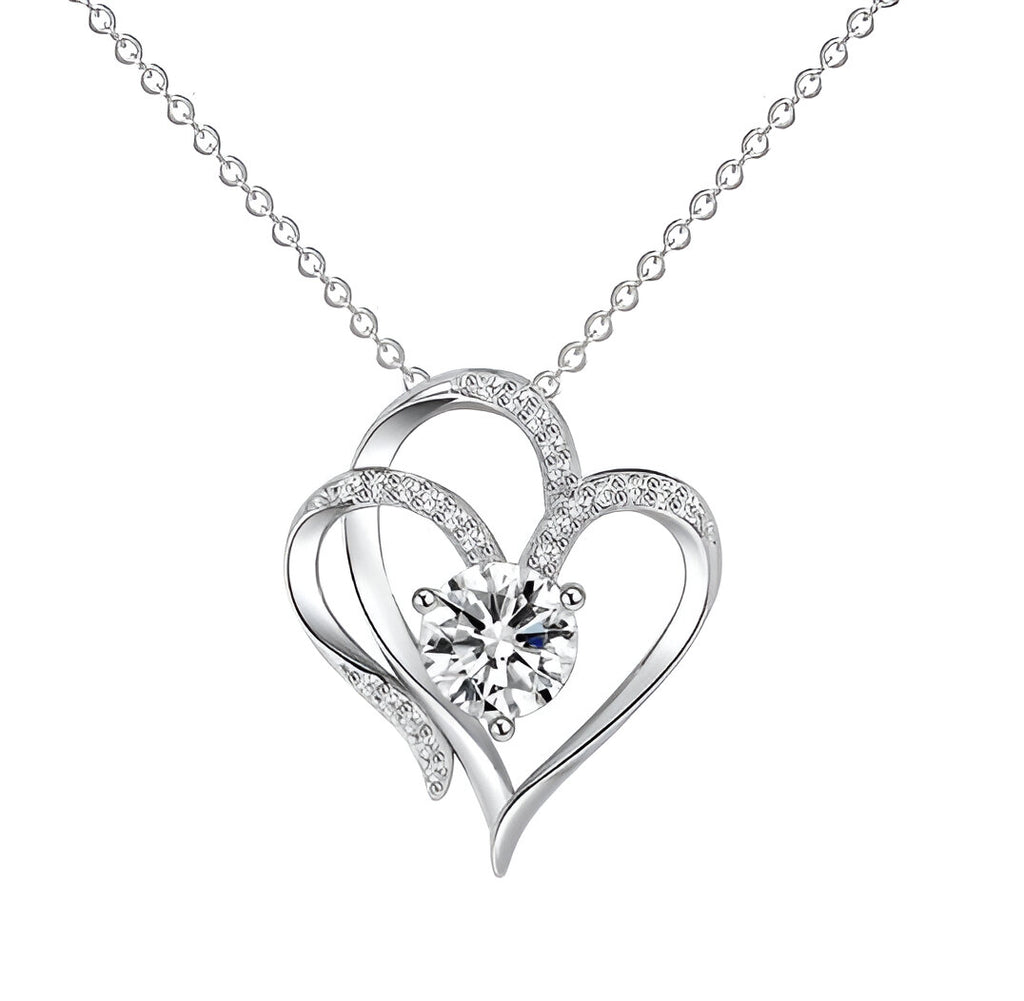 Lova Double Heart Rhinestone Necklace