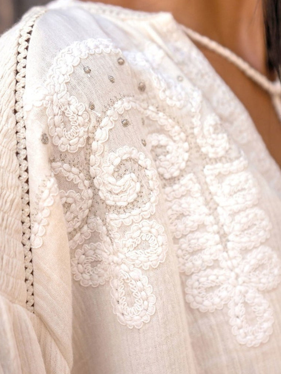 GulAura Embroidered Boho Dress for women