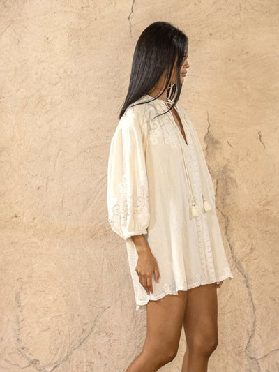 GulAura Embroidered Boho Dress for women