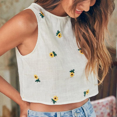 GulAura Printed Cotton Regular Fit Top For Woman