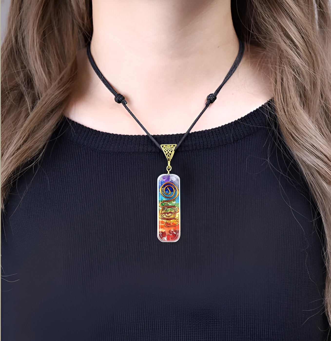 Titanium Quartz Stone Pendant