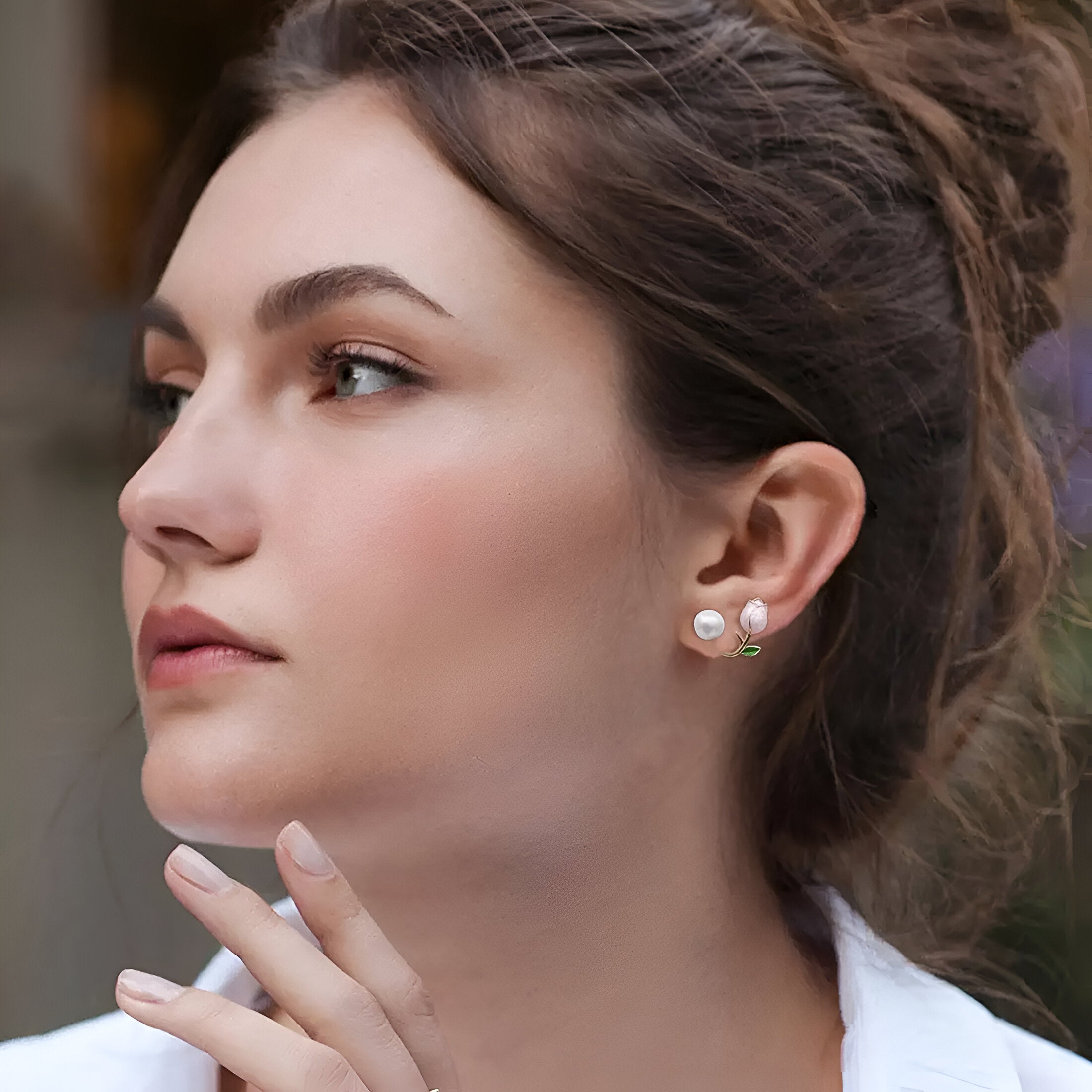 Eira Rose Stud Earrings