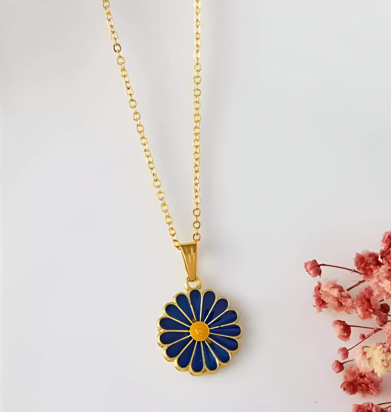 Sunflower Pendant Necklace